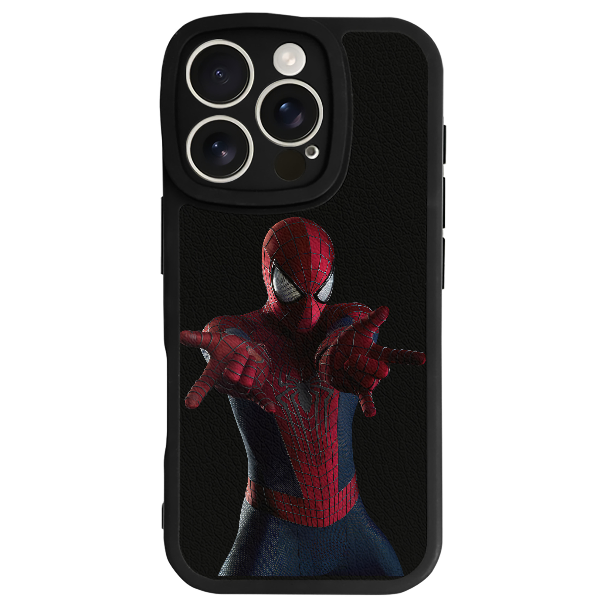 （画像用） Spider Man スパイダーマン 【iPhone 16シリーズ対応】シリコンスマホケース（レザー調） 材質：シリコン
